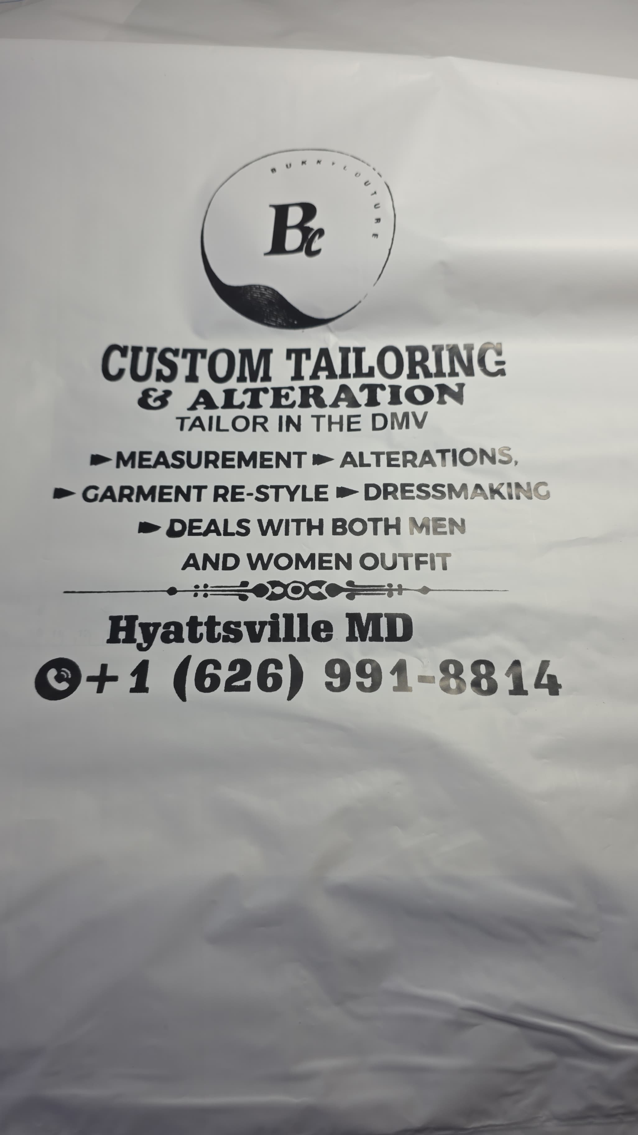Bukky Couture custom tailoring sponsor flyer